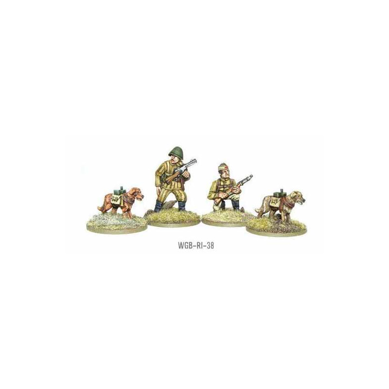 Equipos antitanque de la mina de perros del ejército soviético. Bolt Action.