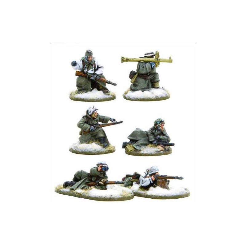 German Heer Panzerschreck, Flamethrower & Sniper teams (Winter). BoltAction.