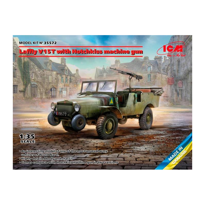 Laffly V15T con ametralladora Hotchkiss.