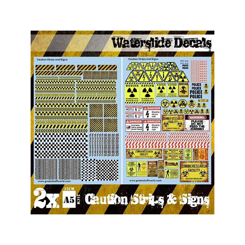Calcas. Bandas y señales de advertencia.