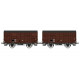 Set of 2 closed wagons ex-PLM 20T, SNCF.