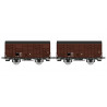 Set of 2 closed wagons ex-PLM 20T, SNCF.