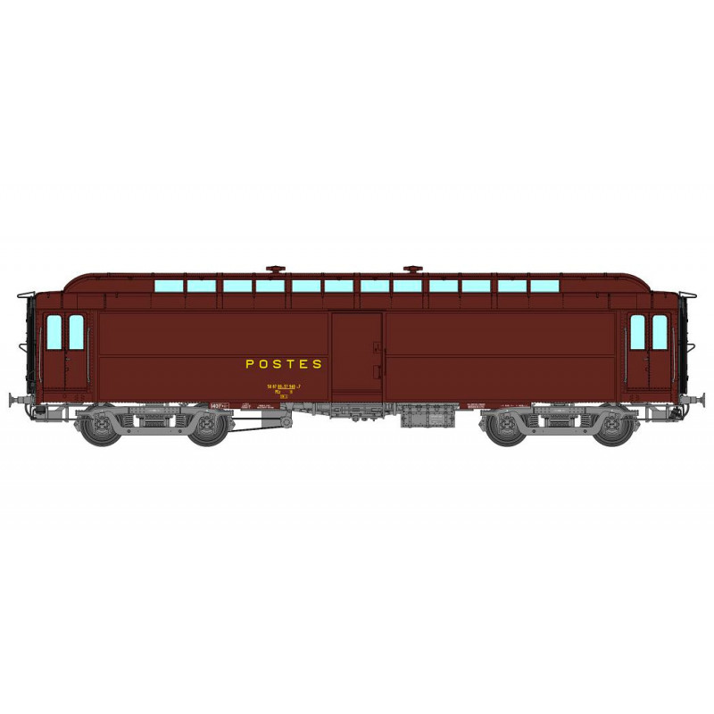 Post van type OCEM 16m, SNCF. Post van type OCEM 16m, SNCF.