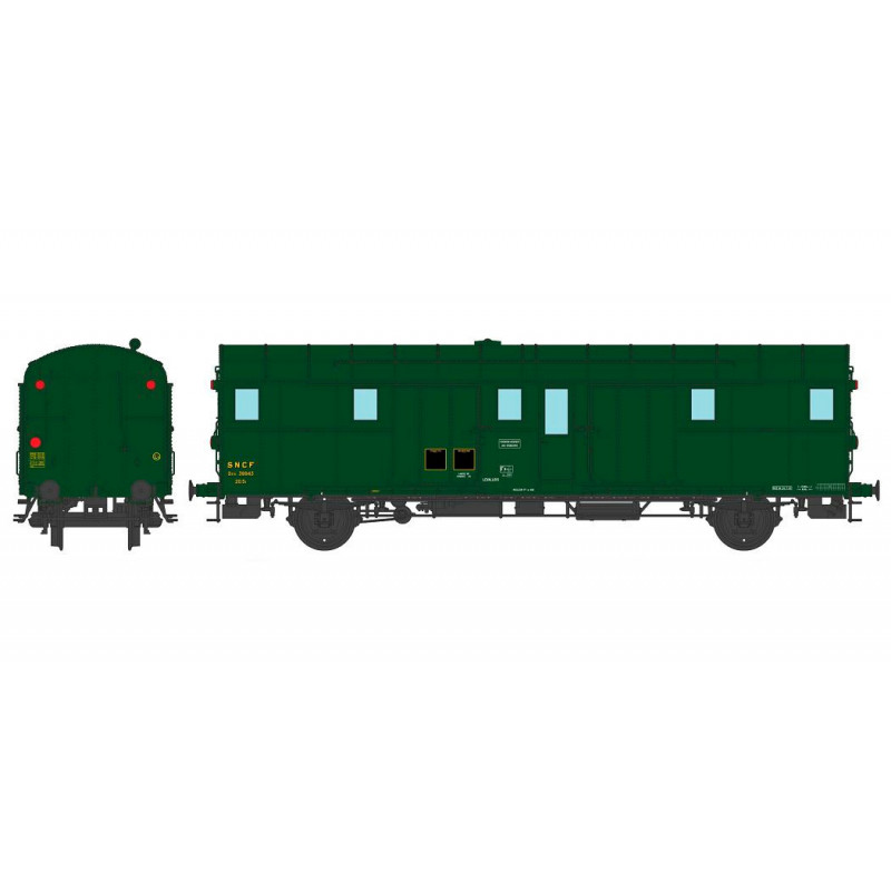 Van type OCEM 32, SNCF. Functional tail lights. Van type OCEM 32, SNCF. Functional tail lights.