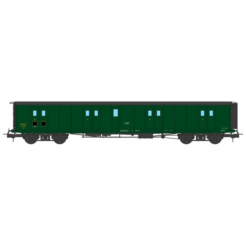 Furgón de equipajes Ex PLM, SNCF. Furgón de equipajes Ex PLM, SNCF.