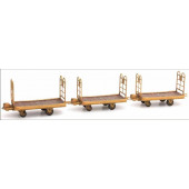 Set of three luggage carts.