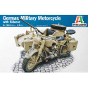 German military motorcycle with sidecar.