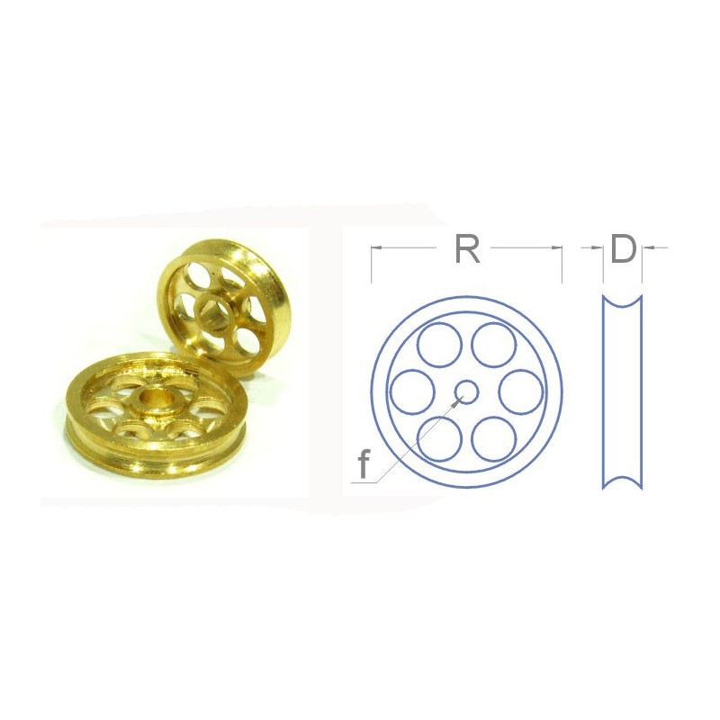 Rueda para polea, 12 mm. RB 010-12