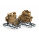 Industrial diesel engine transport pallet (x2).