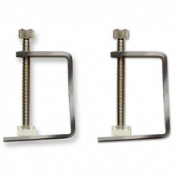 Set of 2 metal mini clamps.