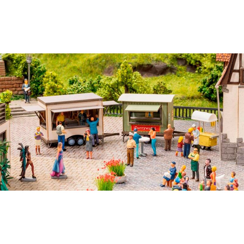 Mobile food stalls. Mobile food stalls.