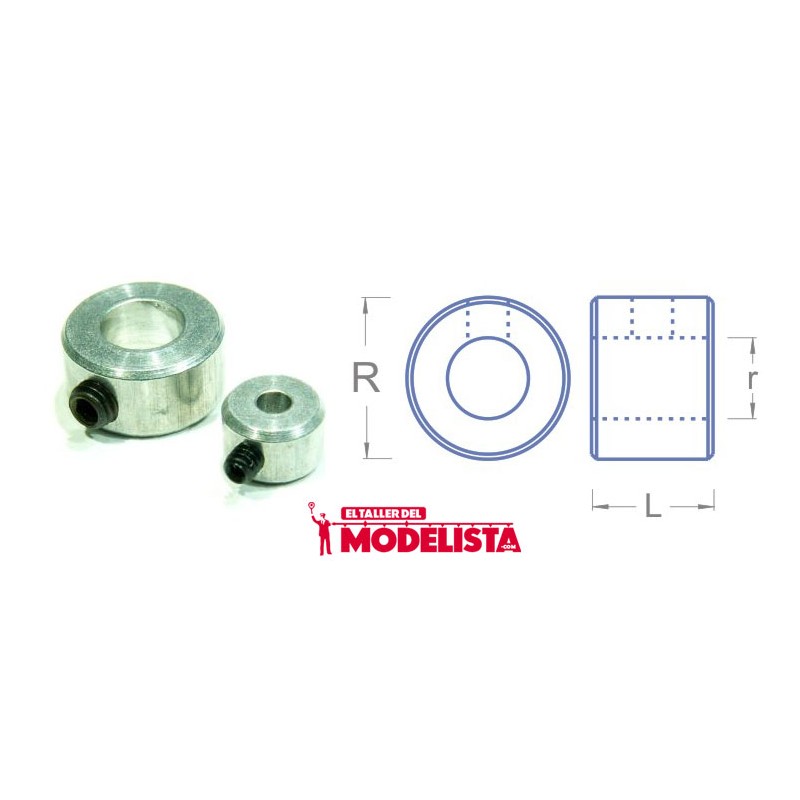 Shaft collars, 2 mm (x10). RB 031-20