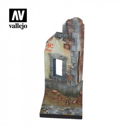 Coin urbain en ruines.