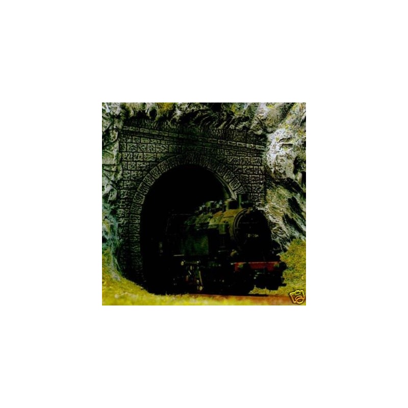 Dos bocas de túnel de una vía. BUSCH 8190