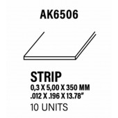 Tiras de estireno 0,30 X 5 mm.