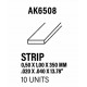 Styrene strip 0,5 X 1 mm.