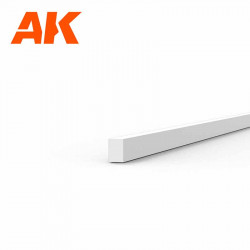 Styrene strip 0,75 X 0,5 mm.