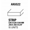 Styrene strip 1 X 4 mm.