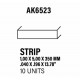 Styrene strip 1 X 5 mm.