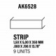 Styrene strip 1,5 X 5 mm.