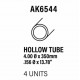 Styrene hollow tube 4 diameter x 350 mm.