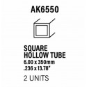 Styrene tube 6 diameter x 350 mm.