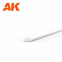 Styrene half cane 1 diameter x 350 mm.