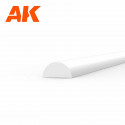 Styrene half cane 2 diameter x 350 mm.