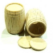 Barriles de madera (x4). 8 x 10 mm. RB 033-810