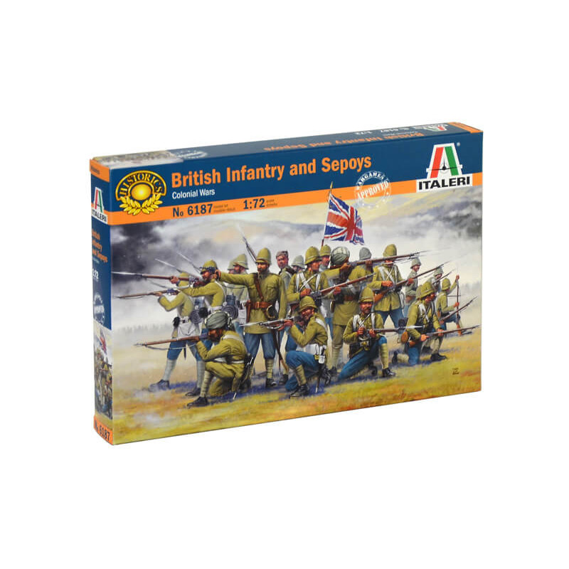 Infantería británica y cipayos.
