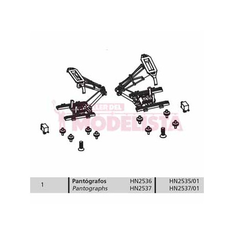 Pantógrafos para 269 de RENFE.