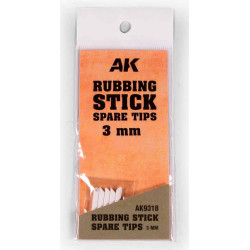 Rubbing stick spare tips. 3 mm.