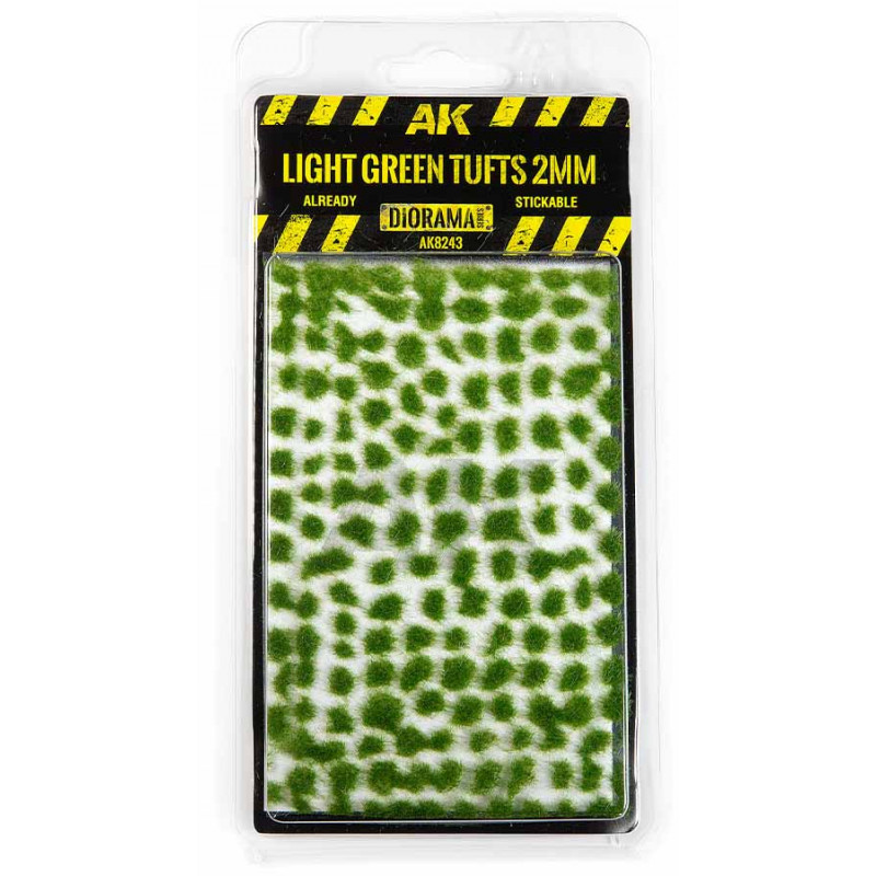 Light green tufts 2 mm. Light green tufts 2 mm.