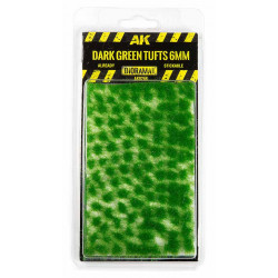 Ciuffi d'erba verde scuro 6 mm.