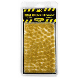 Densi ciuffi di erba autunnale di 4 mm.
