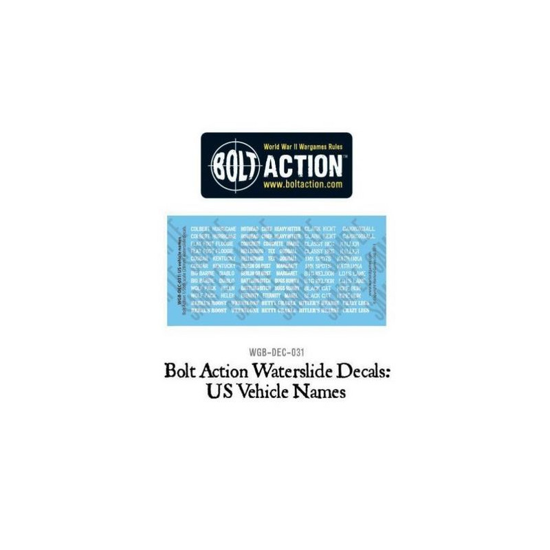 Calcas: Nombres de vehículos EEUU.