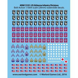 US Airborne decal sheet.