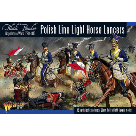 Lanceros de caballos ligeros de la línea polaca napoleónica.