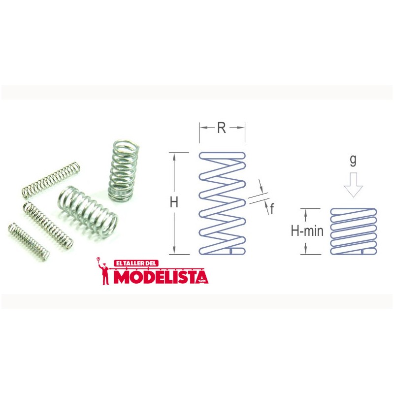 Muelle 1,5 x 5,7 mm (x10). RB 068-05