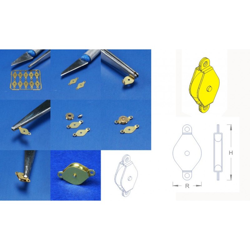 Polea para aparejo, 4 mm (x5). RB 082-40