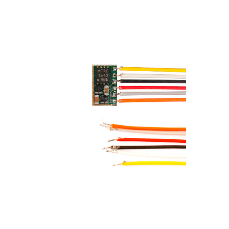 Decoder ultrapequeño de 6 cables, 0.5A. Decoder ultrapequeño de 6 cables, 0.5A.