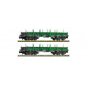 Set de plataformas de cuatro ejes, RENFE.