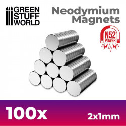 Magneti al neodimio, 2x1 mm.