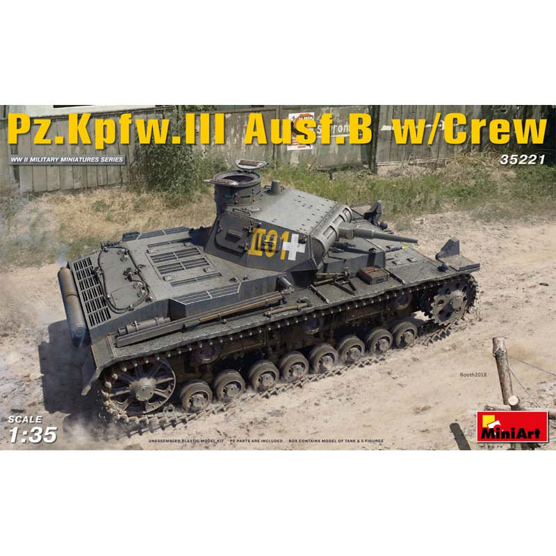 Pz.Kpfw.III Ausf.B. con tripulación. Pz.Kpfw.III Ausf.B. con tripulación.