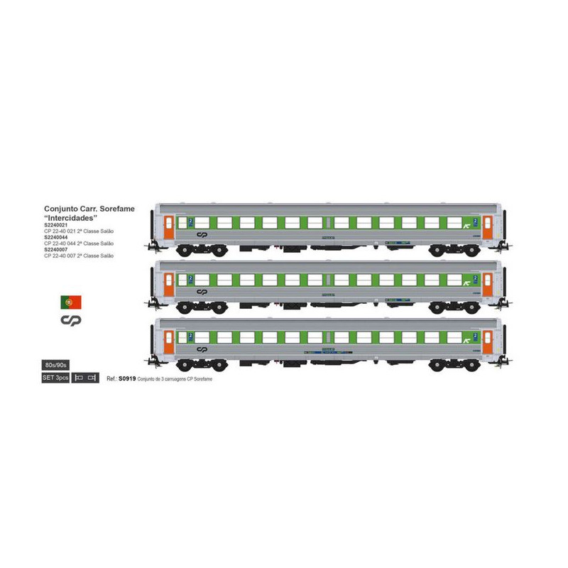 Kato 10-1655 RhB Bernina Express Lot de 3 entraîneurs de voiture