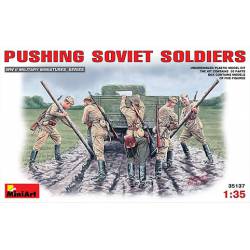 Pushing soviet soldiers.