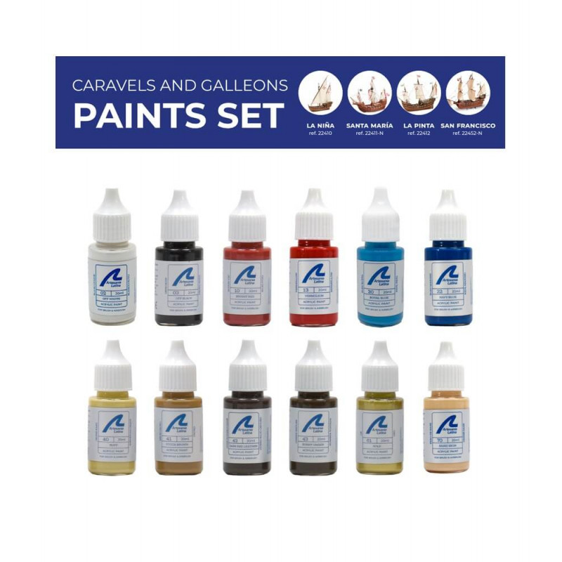 Set de pintura para galeones. Set de pintura para galeones.