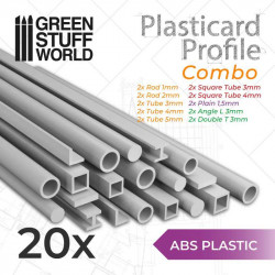20 perfiles Plasticard.