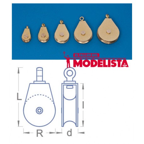 Ship's block, 5,1 mm (x4). RB 102-25