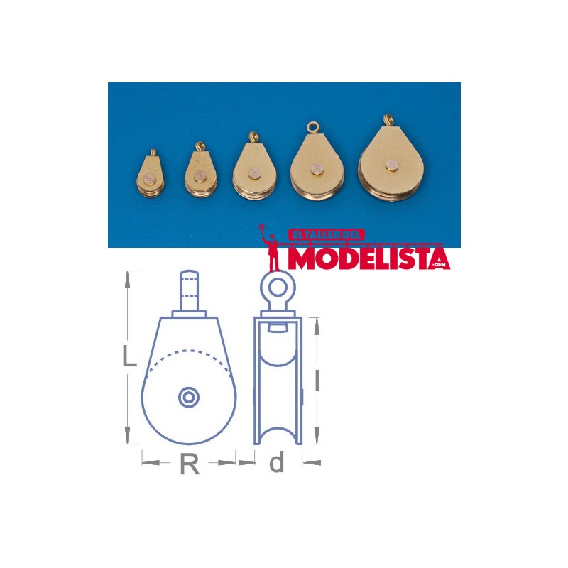 Ship's block, 5,1 mm (x4). RB 102-25